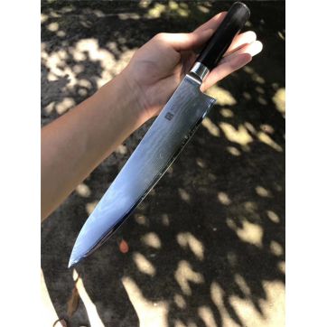 正品XINZUO高端大马士革厨刀9.5寸牛刀